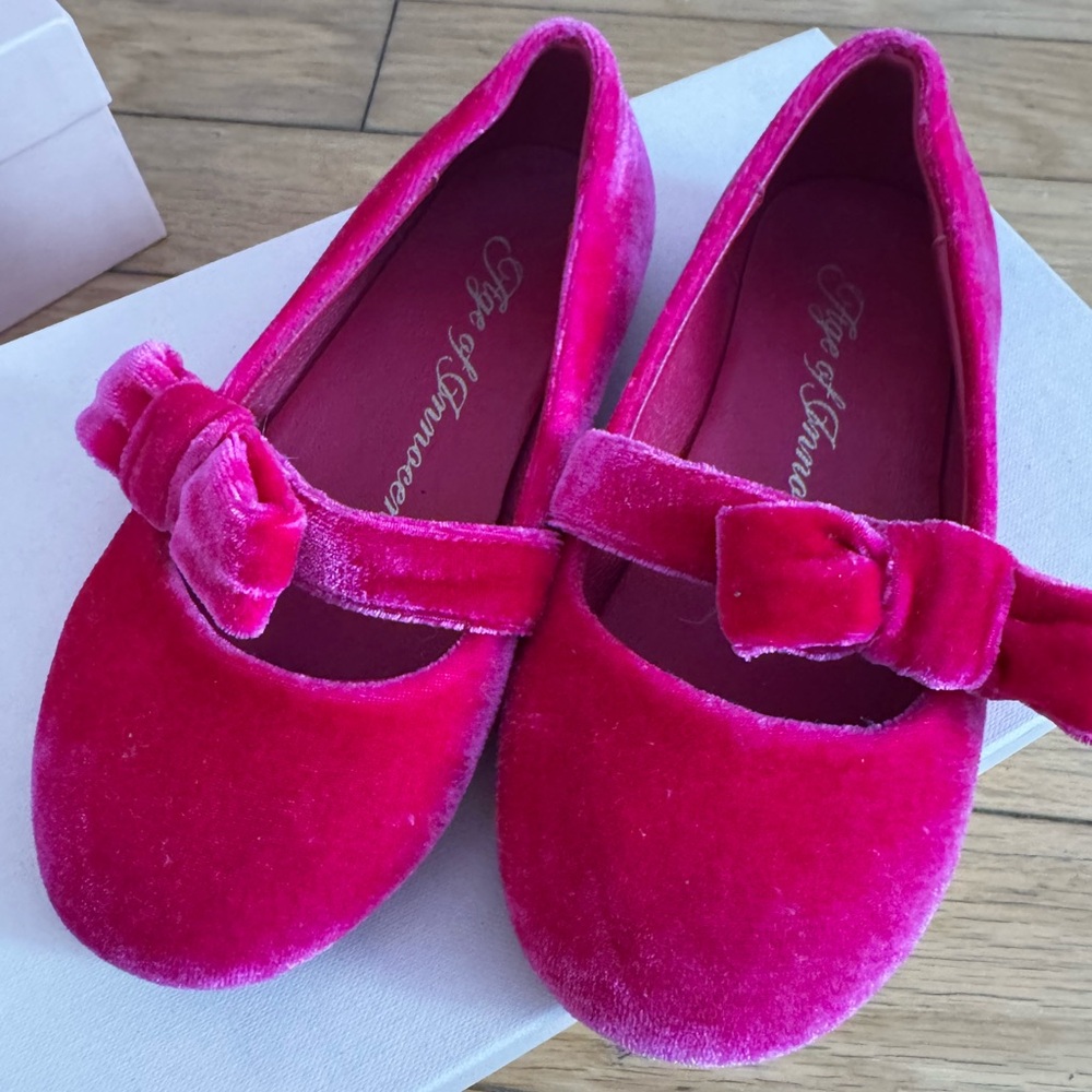 Girls' Pink Velvet Dress Shoes